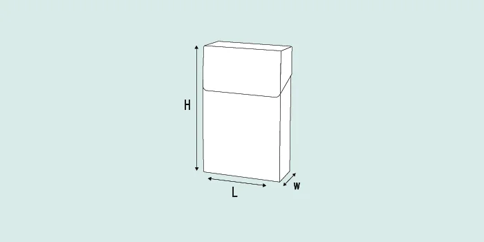 Cigrattes Box measurement